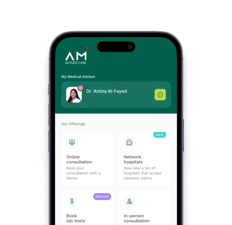 AmzoCare employee app screens